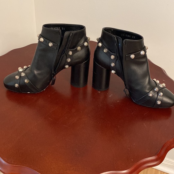 Balenciaga Studded Leather Ankle Boots - Picture 3 of 3